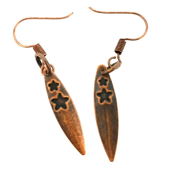 Stamped earrings - Picture 1 of 1